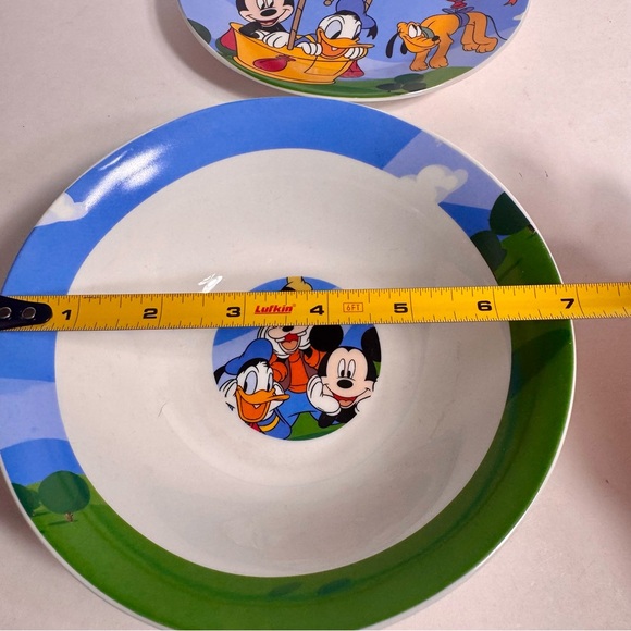 Pre-owned Disney Mickey Mouse Clubhousr. 2 Piece Ceramic Dinnerware Set. - Picture 7 of 12